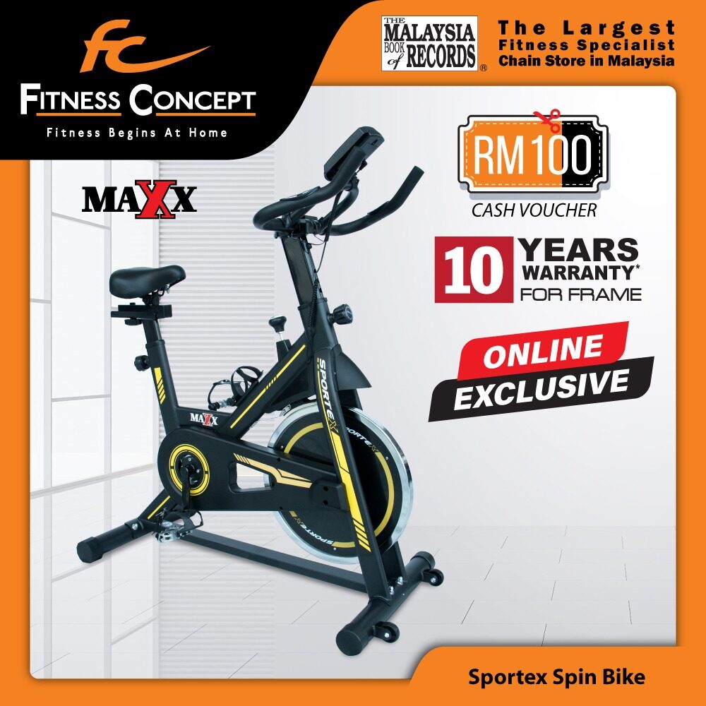 Fitness Concept MAXX Sportex Spinning Bike 8kg flywheel 10 Years Warranty on Frame Belt Drive System Online Exclusive Lazada