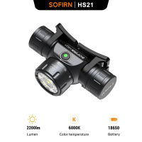 Sofirn HS21 2000lm EDC Headlamp 18650 USB C Rechargeable Flashlight SFT40 Powerful Headlight With Infrared Switch