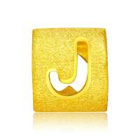 CHOW TAI FOOK 周大福 Pure Gold Alphabet J Charm F189553