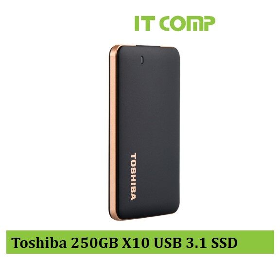 Toshiba 250GB X10 USB 3.1 Gen1 Portable Solid State Drive SSD (PA5284L-1MCG)