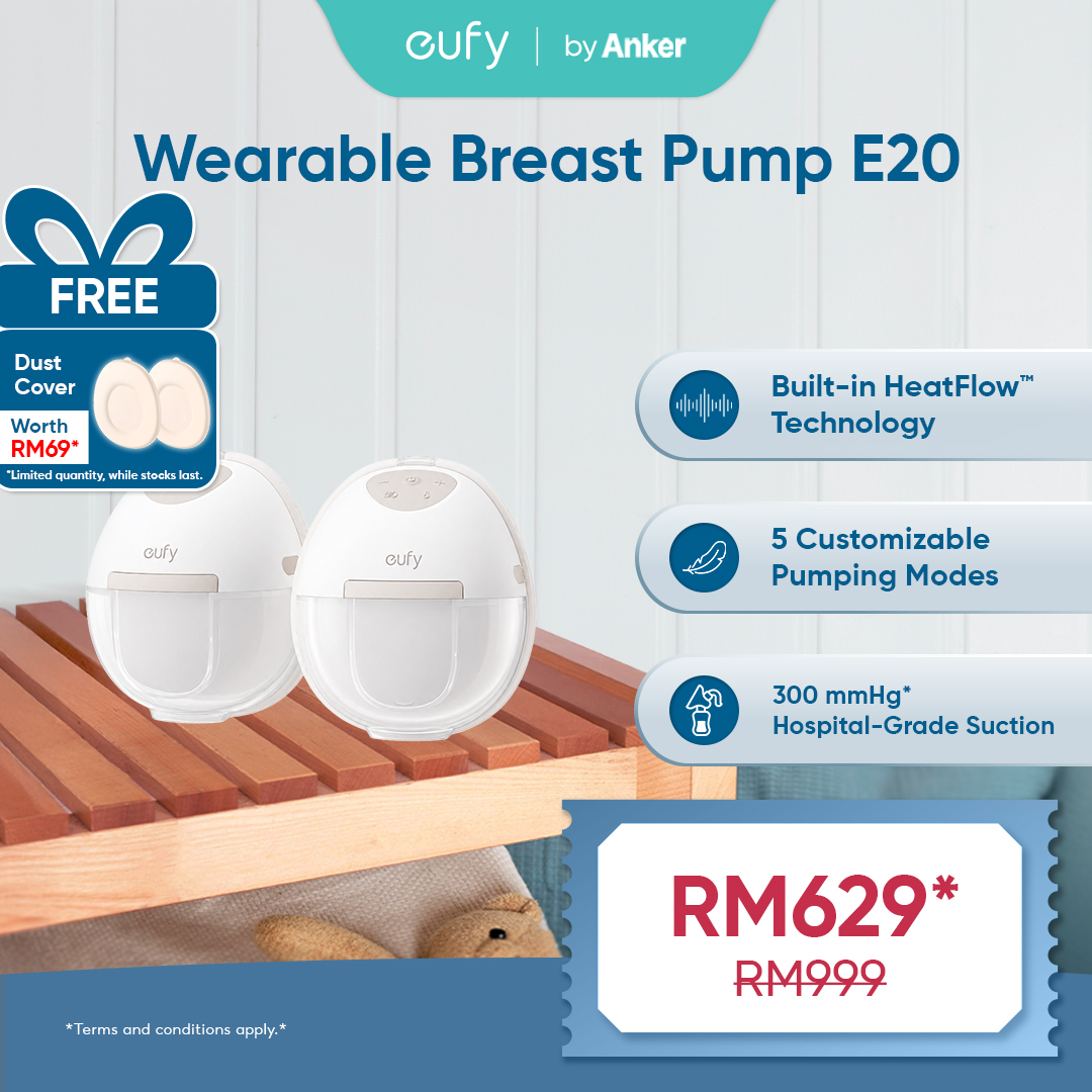 eufy Breast Pump E20 | 3 Heating Levels Small and Lightweight Leak-Proof