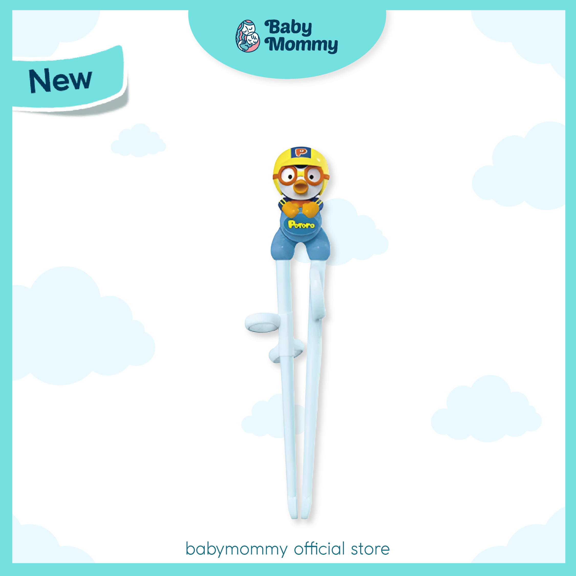 🇲🇾ReadyStock 💯Korea Edison Geniune Early Learning Chopstick Pororo Poly Micky / BPA FREE Child Chopsticks