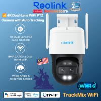 Reolink TrackMix WiFi 4K 8MP Dual-Lens PTZ Camera | Dual-Band 5GHz Wireless | Auto-Zoom Tracking & Dual View | Spotlight Color Night Vision CCTV Official Malaysia