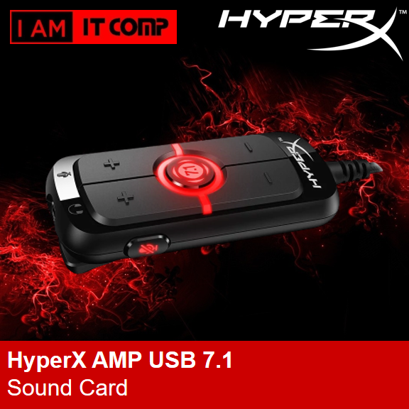 HyperX AMP Virtual 7.1 USB Sound Card For PC / PS4 ( HX-USCCAMSS-BK )