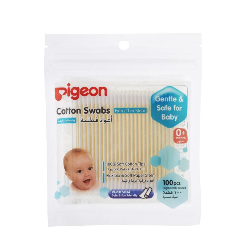 Pigeon Cotton Swabs Extra Thin Stem | Newborn Baby Cotton Swabs