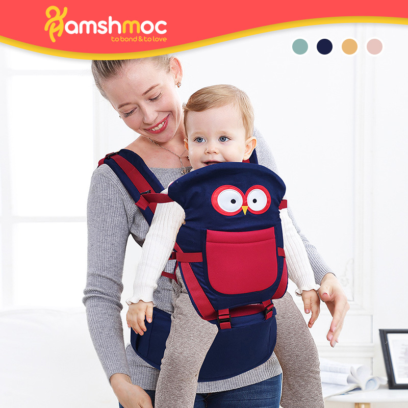 HamshMoc 0-36 Months Hip Seat Baby Carrier for Infant Newborn Toddler Kid 3 In 1 Multifunctional Baby Carrier Shoulder Backpack Lightweight Ergonomic Wrap Carrier Waist Stool