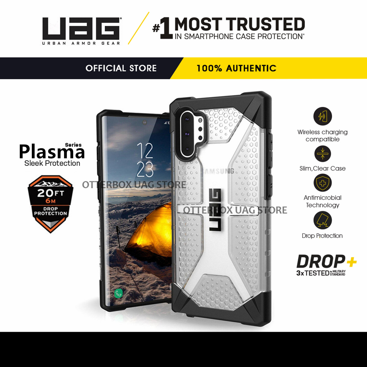 Ốp lưng UAG Plasma Cho Samsung Galaxy Note 10+ Plus / Galaxy Note 20 Ultra 5G