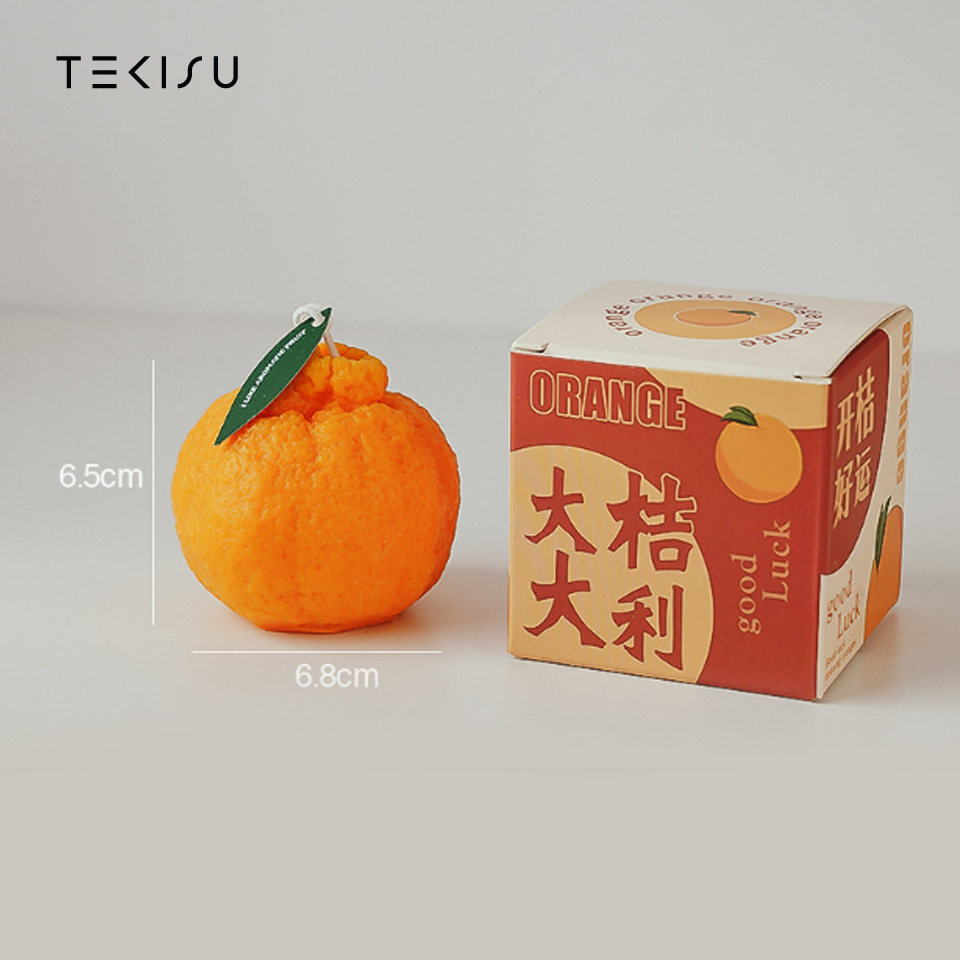 Tekisu | Orange Shaped Scented Aromatherapy Candle