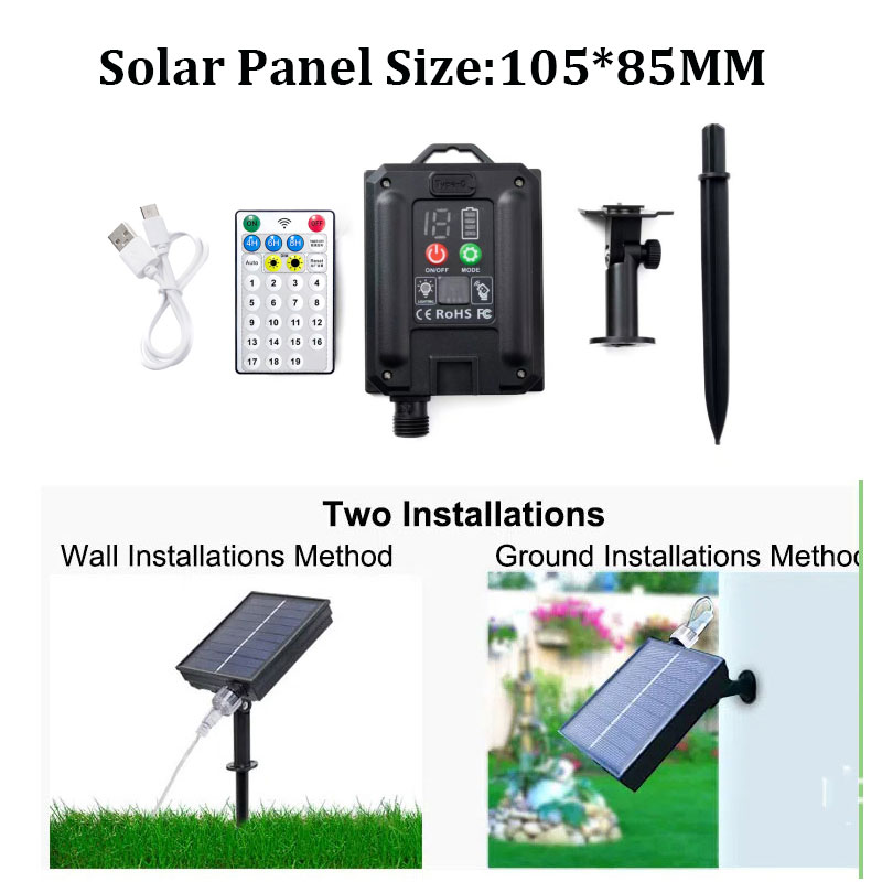 20M Solar strip light led with Adhesive backing super bright waterproof warm light courtyard light with 19 lighting mode
