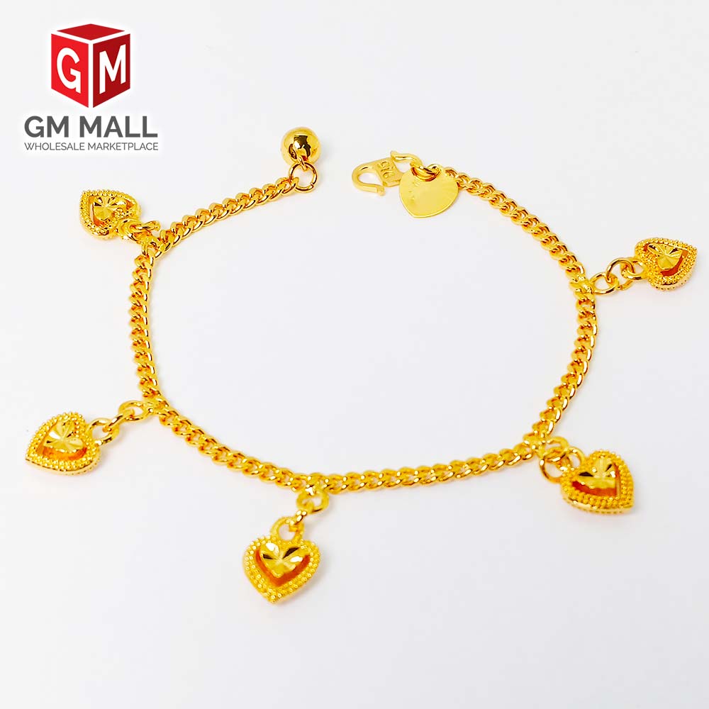 Emas Korea Jewellery Bracelet Woman Gelang Tangan Wanita Candy Love Kikir Termurah 19 Cm Type C 5g New Pgmall