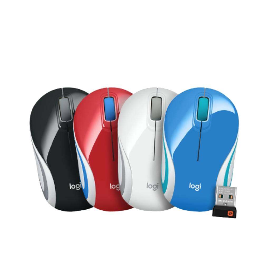 Logitech Wireless M187 Black / Bright Red / Place Blue  /White Mouse