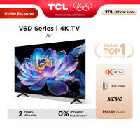 TCL V6D Series 50/55/65/75 Inch TV 4K Google TV with HDR 10 Dynamic Color Enhancement MEMC HVA Panel Dolby Audio 50V6D 55V6D 65V6D 75P61K Televisyen