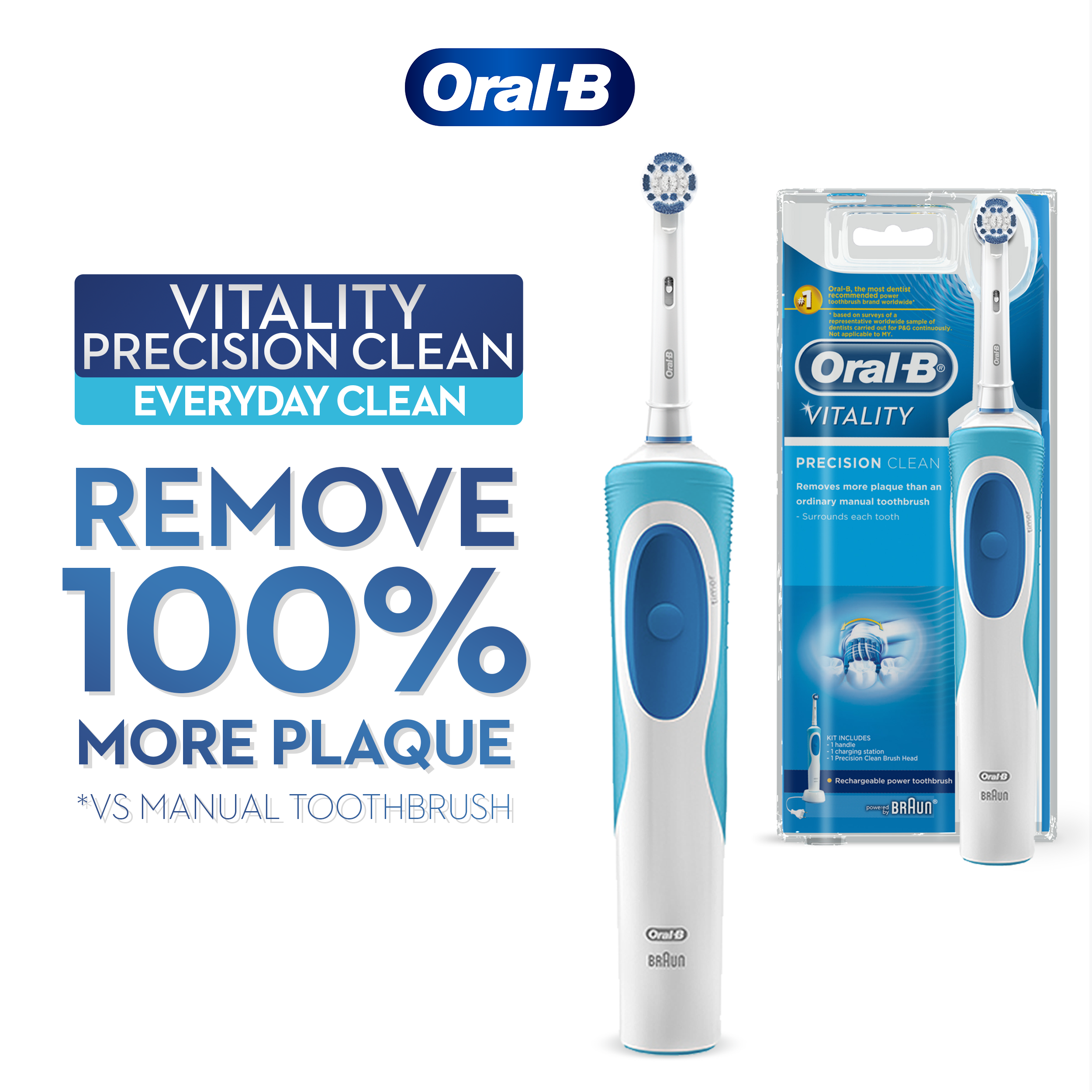 Oral-B Vitality Precision Clean Electric Toothbrush Powered by Braun