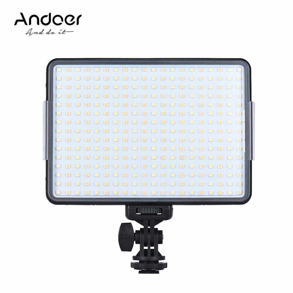 Andoer W300 Professional Dimmable LED Video Light Fill Light (Black)