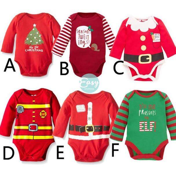 Buy Online MSIA READY STOCK Baby Toddler Kids Christmas Costume Long Sleeve Romper Santa Price Comparisons