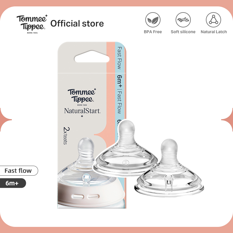 Tommee Tippee Natural Start® Bottle Teat 2 Pcs/Pack Vari/Slow/Medium/Fast flow BPA Free Anti-Colic Valve