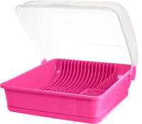 6877 Century Dish Drainer with cover Dust Proof Dish Rack Drainer Anti Dust Covered Dish Rack Rak Pinggan anti habuk
