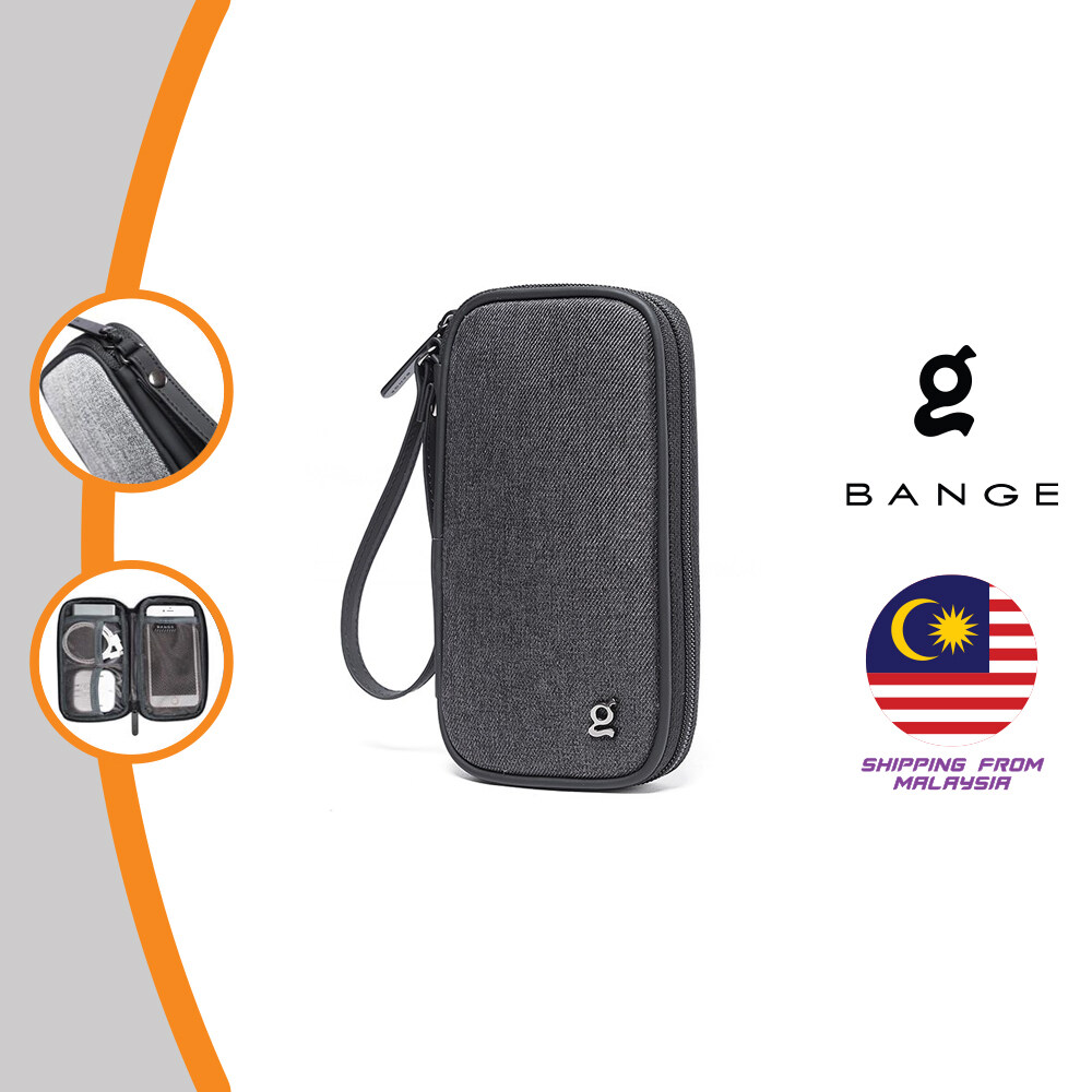 Bange Case Handphone Cash Charger Earphone Multi Purpose Outdoor Business Travel Powerbank Light Unisex Case Bag Wallet