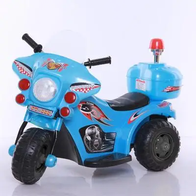 Children's motorcycles can be seated with lights, music and rechargeable motorcycles with police lights