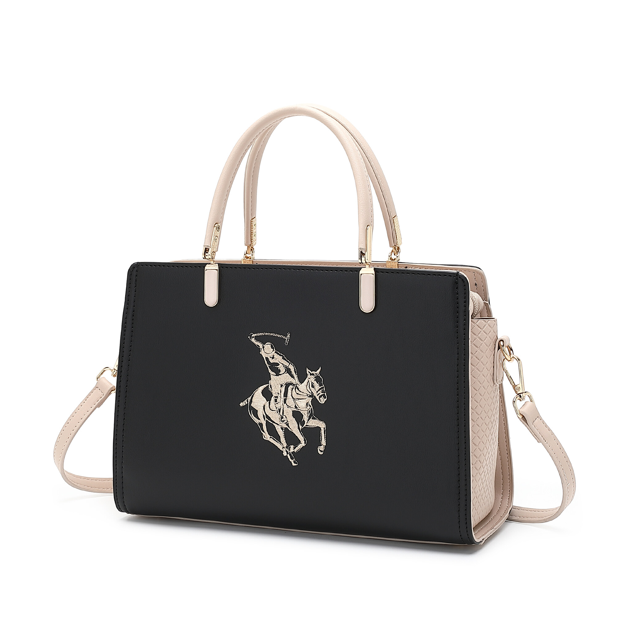 SWISS POLO Ladies Top Handle Sling Bag HKK 3901-1 BLACK