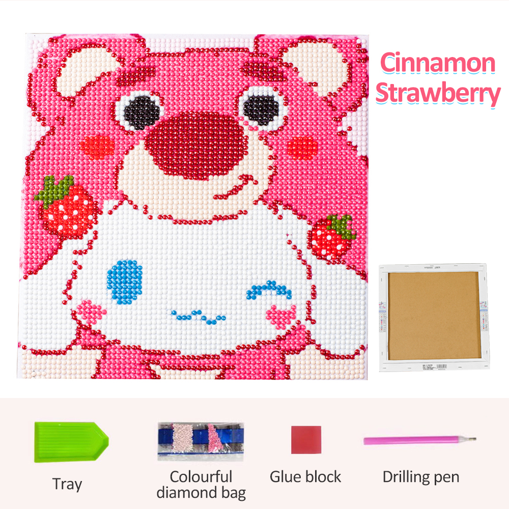 Mumystation 20*20cm DIY Diamond Painting Kids Cute Cartoon Toys Childrens Handmade Painting with Frame Creative Girl Gift