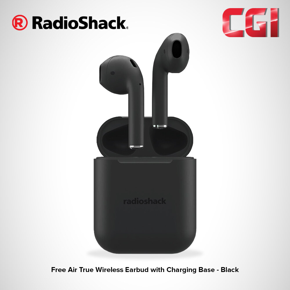 RadioShack Free Air True Wireless Earbud with Charging Base - Black
