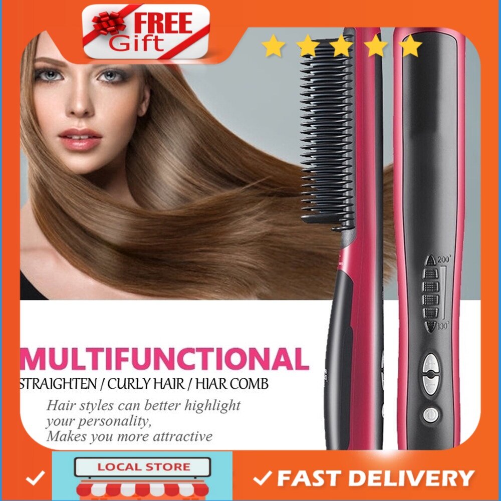 Amazon.com : FERNIDA Hair Straightener Brush - Cordless Straightening Brush  for Women Men, Portable Mini Hair Straightener Comb - Rechargeable 5000mAh  Battery & 3 Temp Settings : Beauty & Personal Care