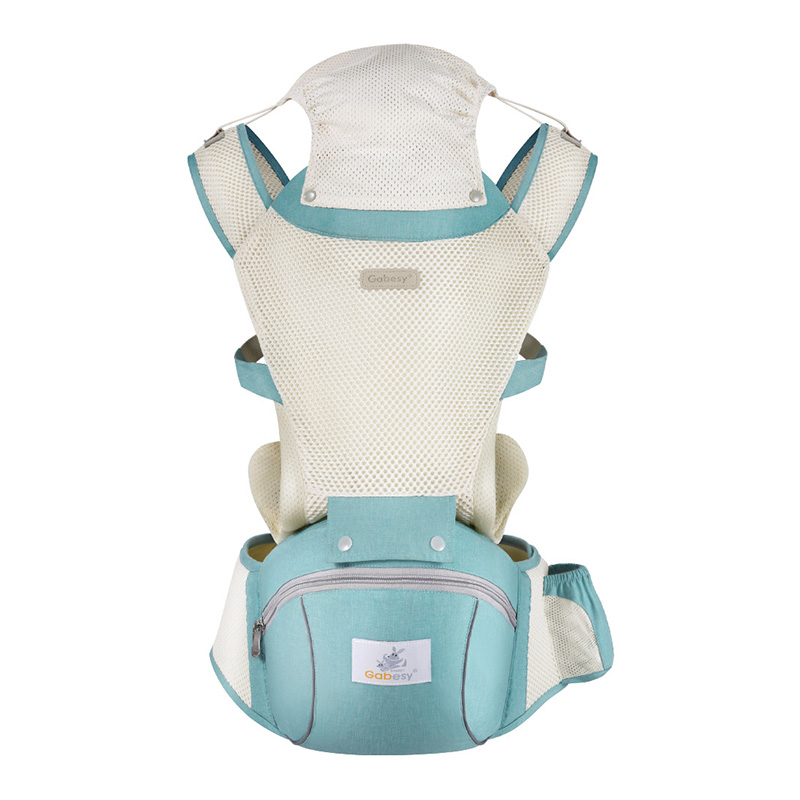 HamshMoc 3 In 1 Multifunctional Baby Waist Stool Breathable Detachable Baby Carrier with Hip Seat Storage Bag Infant Carrier Newborn Basket Ergonomic for Baby Travel