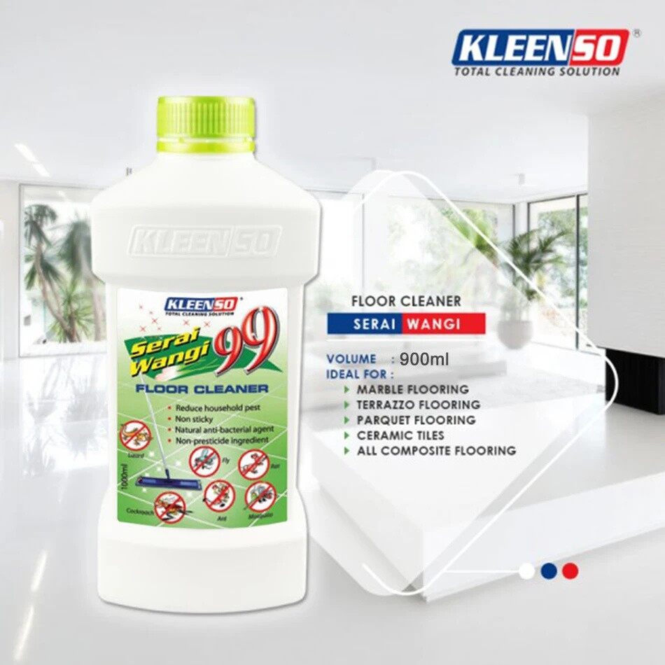 Kleenso Serai Wangi 99 Floor Cleaner (900ML) - Anti-Rat, Anti-Cockroach, Anti-Mosquito, Anti-Fly, Anti-Lizard Natural Pest Repellent Floor Cleaner