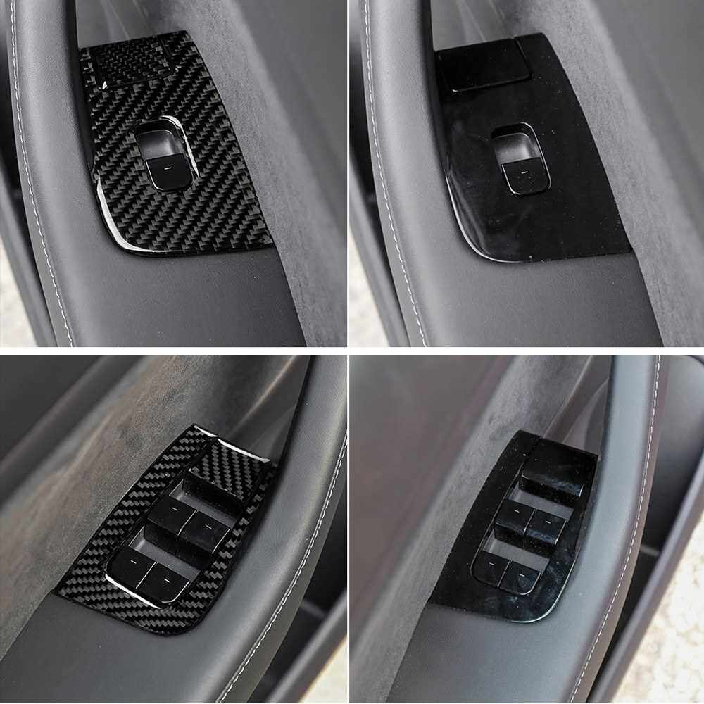 Car Glass Lift Button Sticker Elevator Door Carbon Fiber Board Window ...