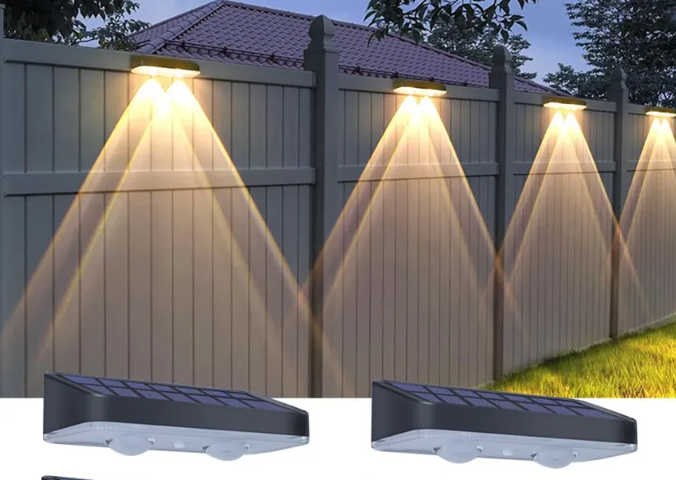 Vimite LED Solar Garden Light Outdoor Waterproof Save Energy Super Brilliant Wall Lamp Warm lighting Night Decorative Light for Courtyard Gate Street Fence