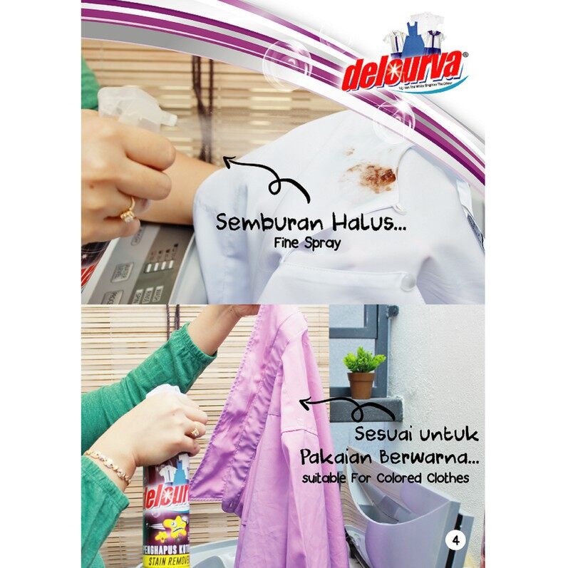 [ Local Ready Stock ] Delourva Combo Set - Laundry detergent for school uniform