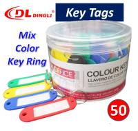 DingLi Mix Color Key Tag ID Labe Colour Key Ring 50pcs in quality drum DL064