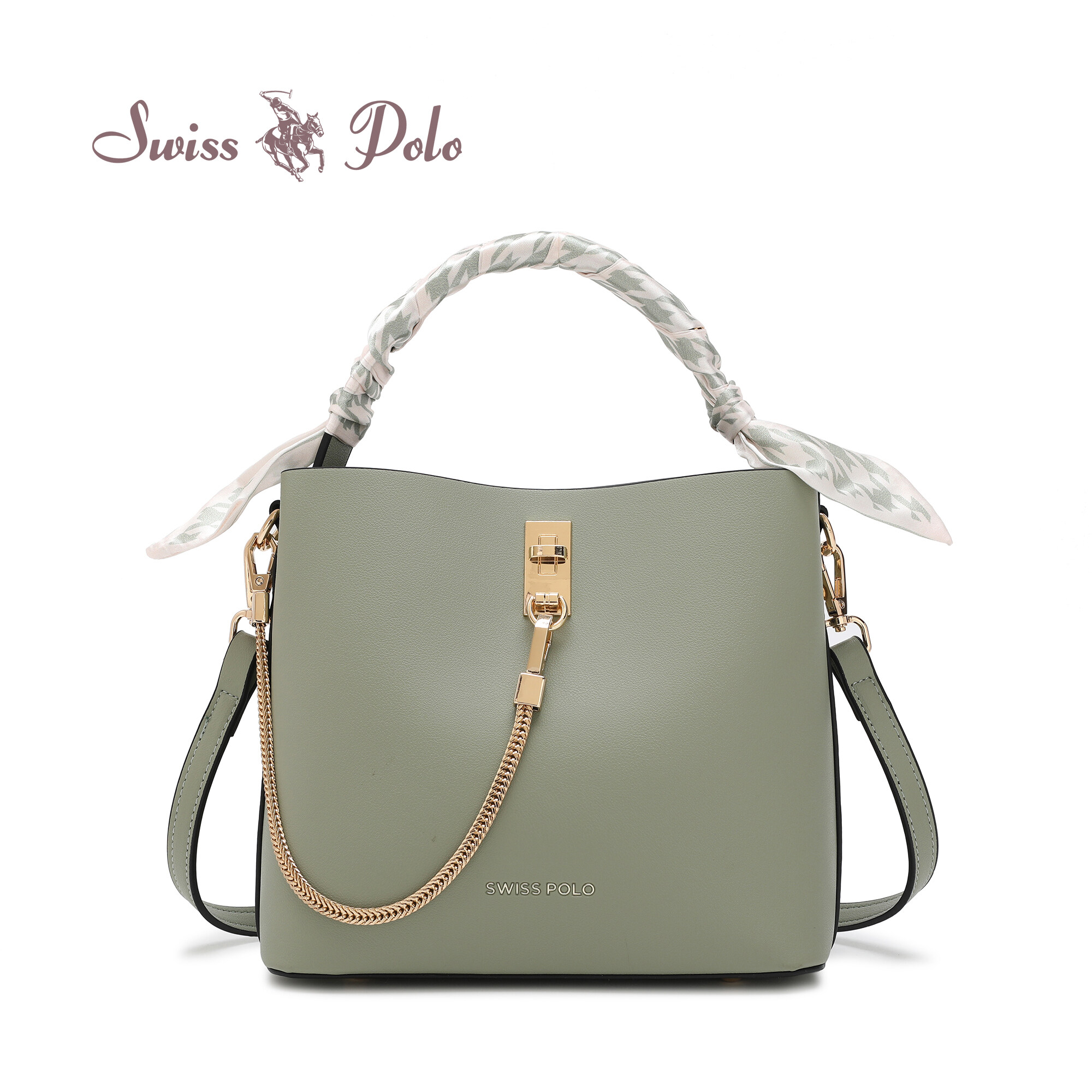 SWISS POLO Ladies Top Handle Sling Bag HCR 9687-7 GREEN