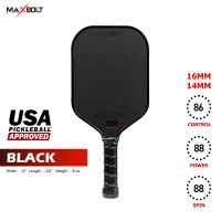 Maxbolt BLACK Pickleball Paddle - 16MM/14MM