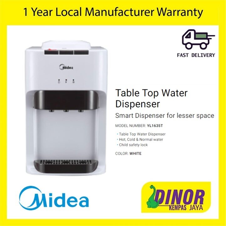 Midea Table Top Hot & Cold With 4 Stage Filter Cartridges Water Dispenser BF-MIDEA-4KF Water Filter Purifier Sediment / Pre Carbon / Silver / Post Carbon Filter