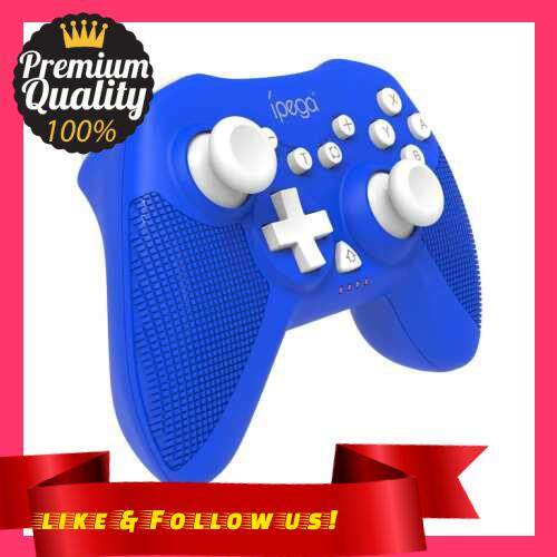 People\'s Choice iPega PG-SW022 Mini Wireless Switch Controller Rechargeable Remote Gamepad Joystick with Dual Vibration Anti-Slip Gaming Controller Replacement for NS PS3 Android Window PC Blue (Blue)