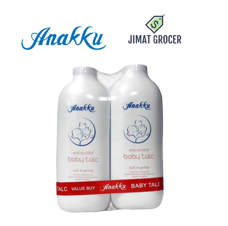 Anakku Baby Talcum 500g x 2 Twin Pack