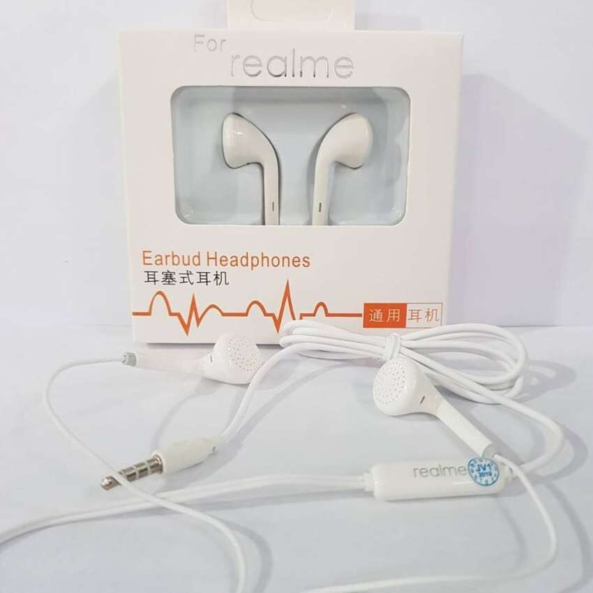 [Ready Stock ] Original Realme Earphone Realme MH133 Stereo Handsfree Headset With Mic And Control
