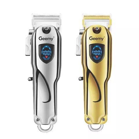 [Value Buy 2021 ] 100% Original Geemy GM6567 Gold Series USB Charging Steel Digital display Hair and Beard trimmer clipper