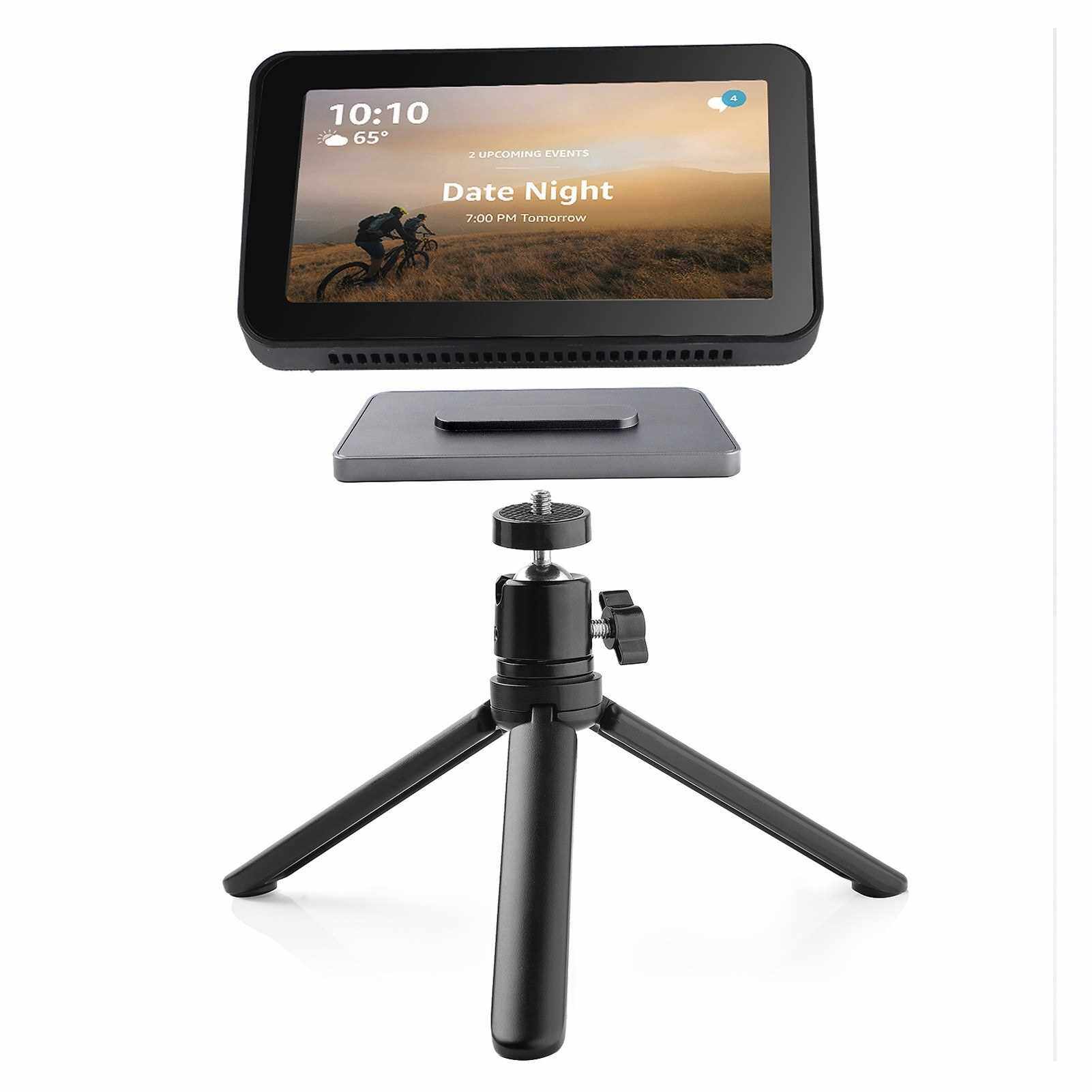 Stand Set Smart Speaker with Screen Replacement for Echo Show 5, Flexible Tripod Adjustable Stand Holder - Replacement for Echo Show 5 Stand with Magnetic 360 Degree Rotatable Spherical Tripod for Kitchen, Bedroom, Office (Standard)