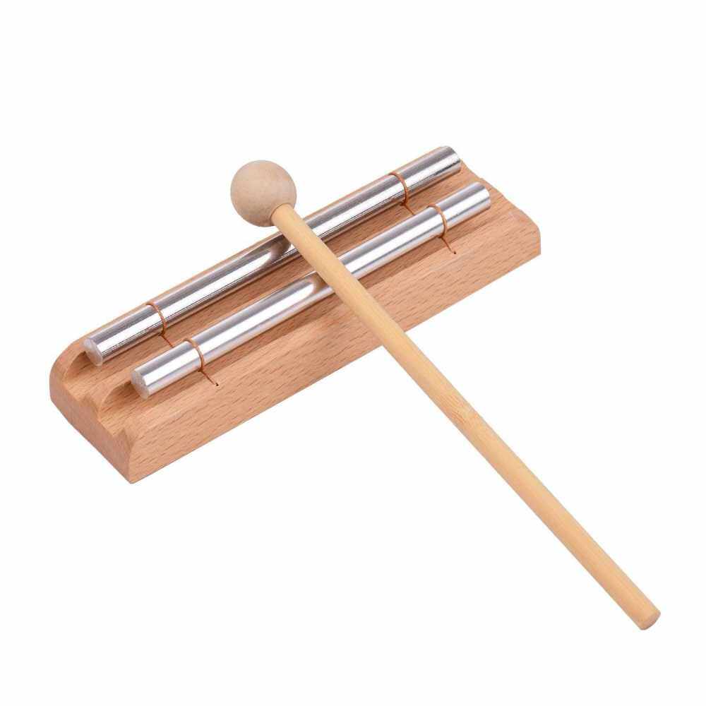 2-Tone Wooden Chimes with Mallet Percussion Instrument for Prayer Yoga ...