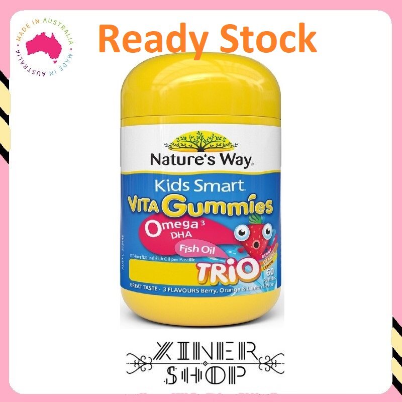 [Import From Australia] [Ready Stock EXP 06/2022] Nature's Way Kids Smart Vita Gummies Omega-3 Fish Oil ( 60 Pastilles )