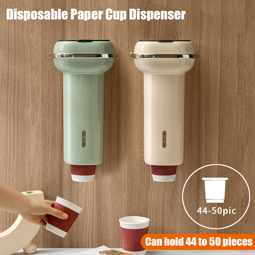 Disposable Paper Cup Dispenser, Wall-Mounted Plastic Water Dispenser Cup Holder, Cup Container Paper Cup Frame ราคา 242 บาท*ส่งฟรี