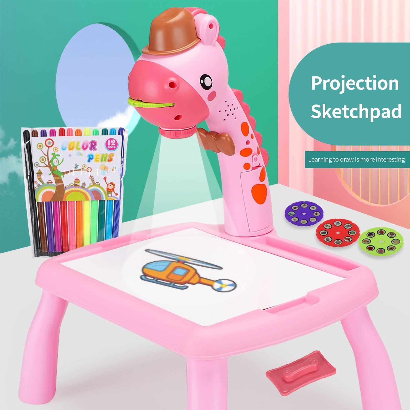 Multi-function Drawing Table Learning Desk with Music Function Trace ...