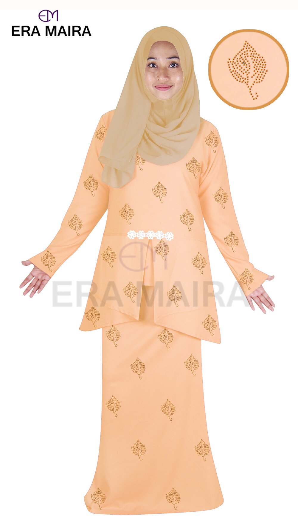 Baju Kurung Muslimah Top Double Panel Dress Tahara Design - Hina