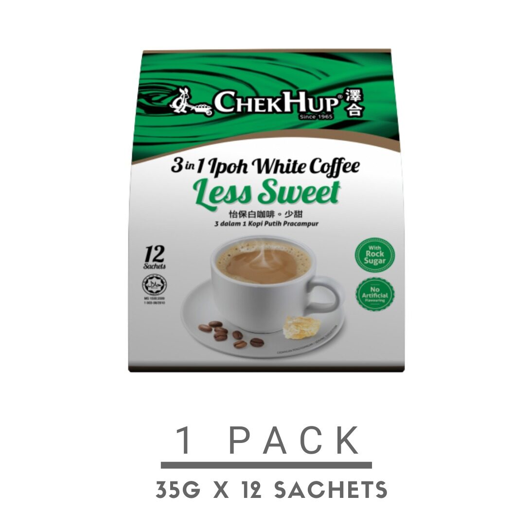 Chek Hup 3 in 1 Ipoh White Coffee Less Sweet 35g x 12s