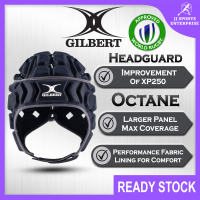 Gilbert Octane Head Guard Headguard Goalkeeper Rugby Helmet Rugby Hat Head Protect Headgear Black/Grey