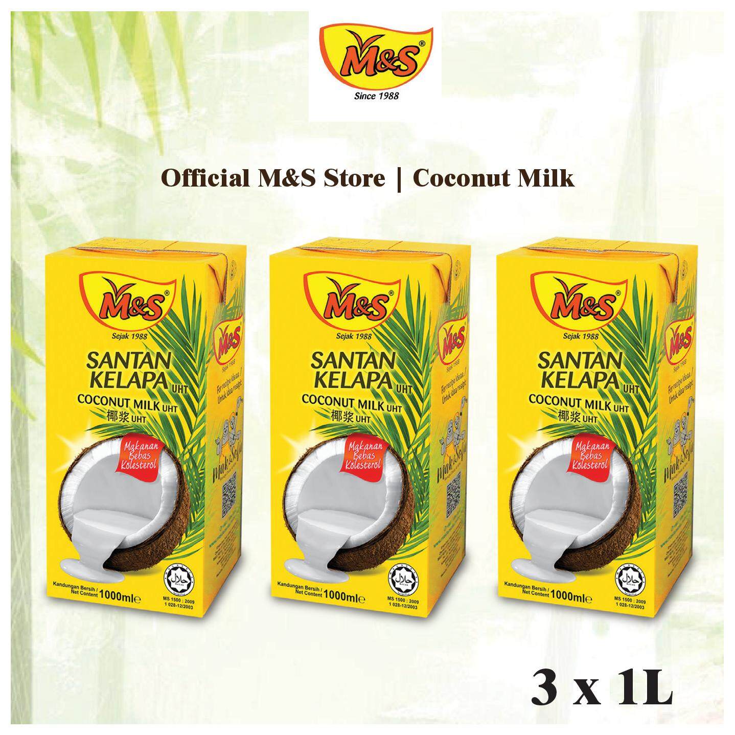 Mands Coconut Milk Santan Kelapa 1000ml X 3 Packets New Pgmall 6786