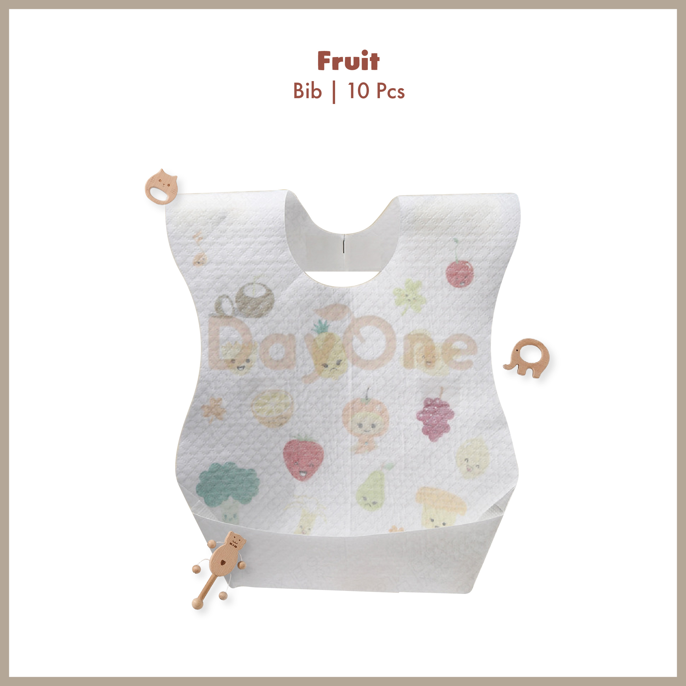 Day One 🍃【Individual Pack】Premium Disposable Baby Bib Pakai Buang Waterproof Sesuai Untuk Travel & Feeding Time